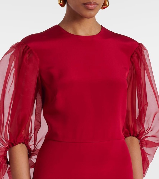 Danielle silk cady midi dress