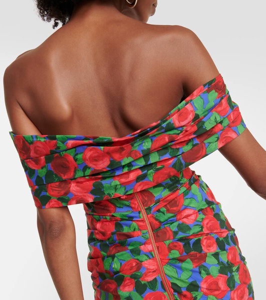 Floral off-shoulder midi dress