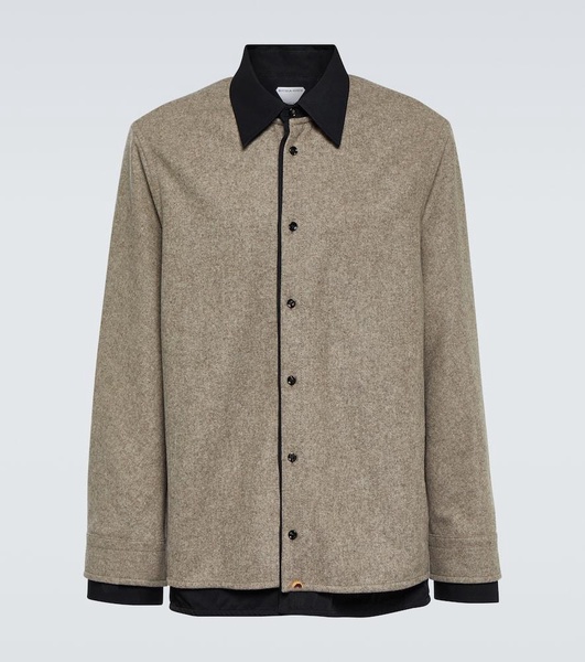 Wool flannel overshirt 
