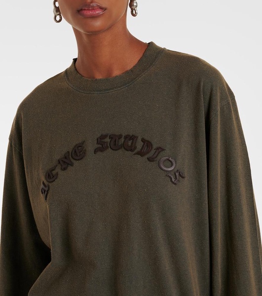 Logo appliqué cotton jersey top