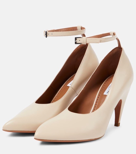 Shark leather pumps