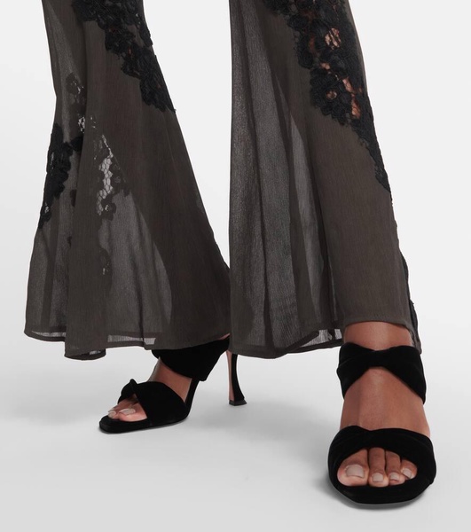 Twist velvet mules