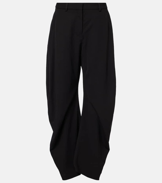 Mid-rise wide-leg pants