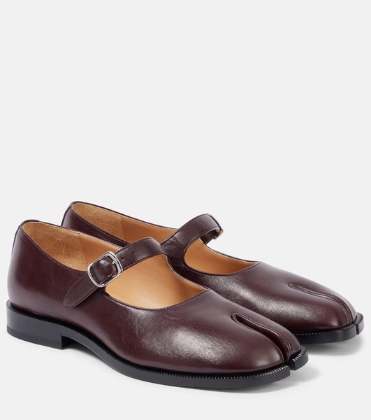 Tabi leather Mary Jane flats