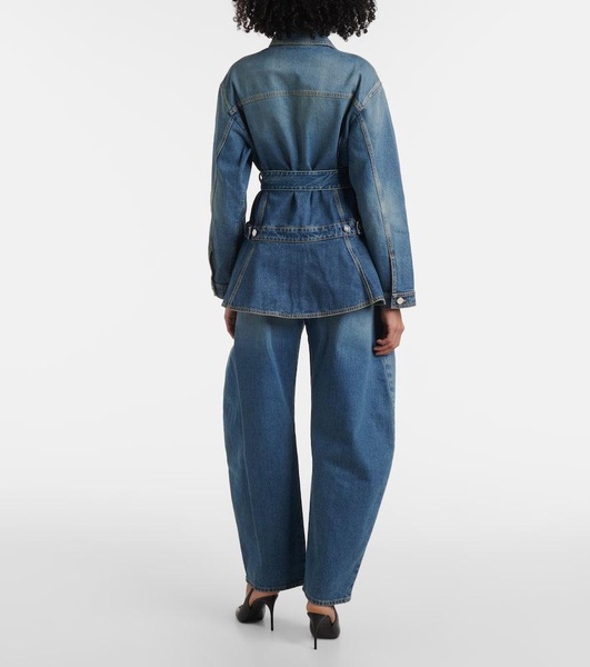 Peplum denim jacket