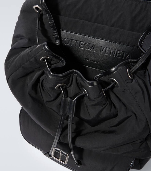 Crossroad leather-trimmed backpack