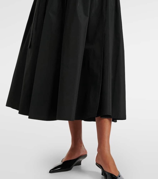 Gea pleated taffeta maxi skirt