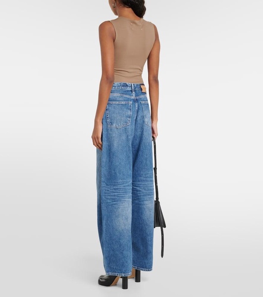 Mari high-rise wide-leg jeans