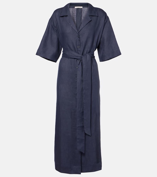 Larnaca linen midi dress