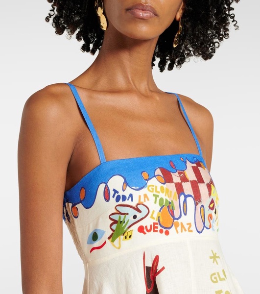 x Nadia Hernandez printed linen maxi dress