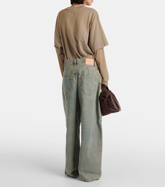 Delta mid-rise wide-leg jeans