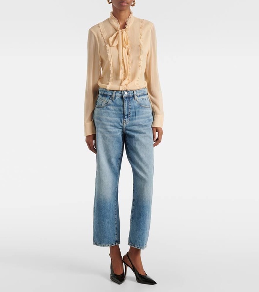 Florence cropped mid-rise straight jeans