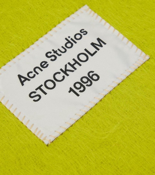 Logo wool-blend scarf