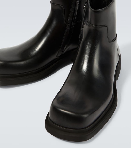 Leather ankle boots