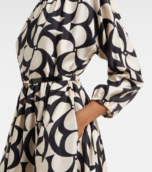 Nina silk twill maxi dress
