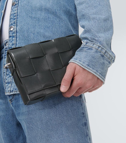 Cassette leather crossbody bag