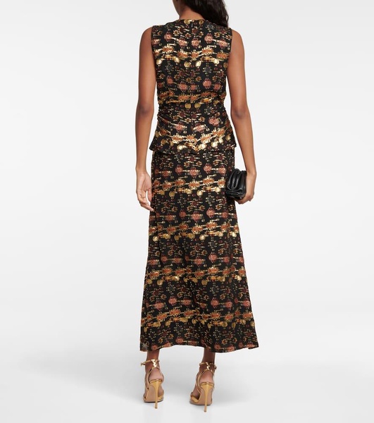 Nome floral silk satin top