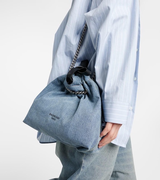 Women's Crush Small Tote Bag Denim in Blue