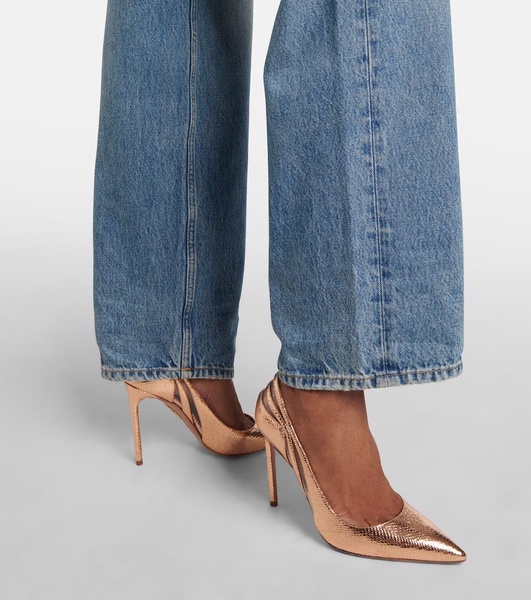 Talk To Me 105 metallic leather pumps 