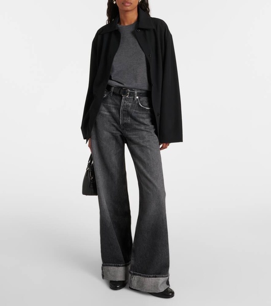 Dame high-rise wide-leg jeans