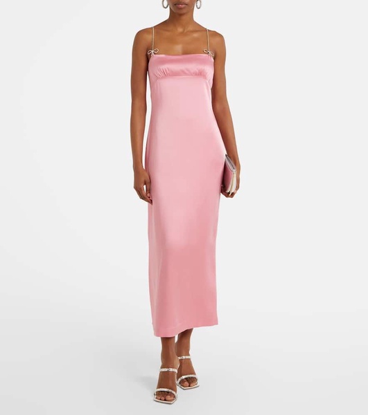 Envers embellished satin midi dress