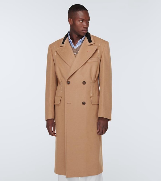 Wool and camel hair overcoat
