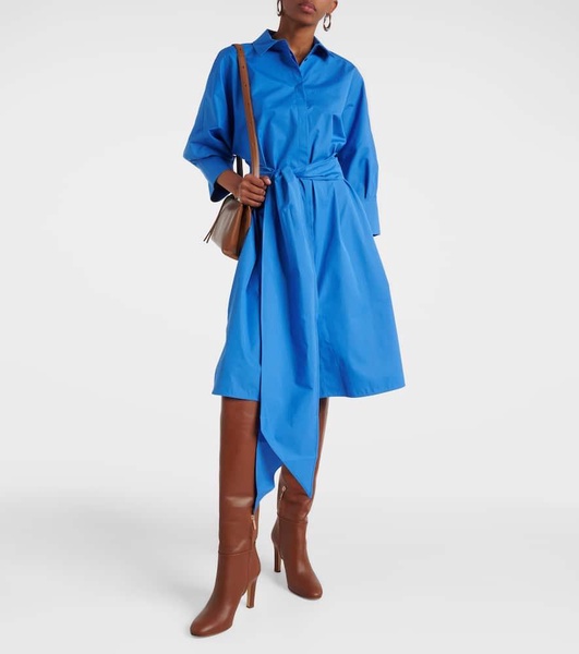 Cotton poplin shirt dress
