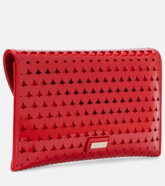 Amourose patent leather clutch