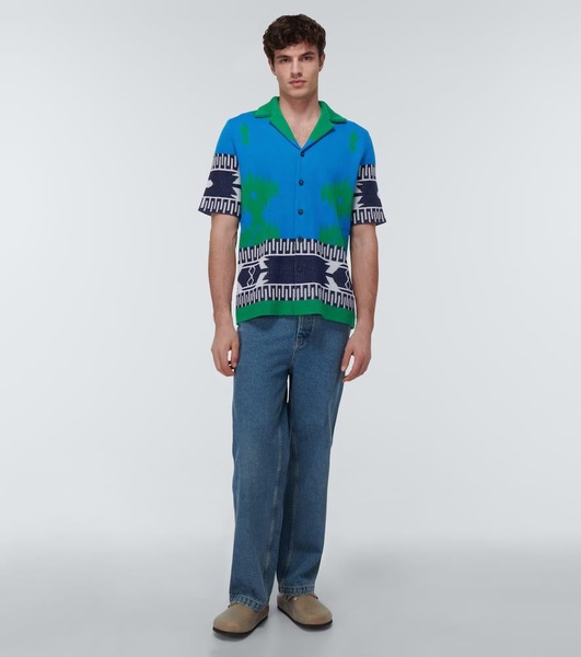 Jacquard cotton shirt