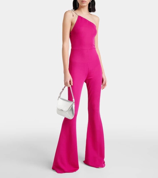 One-shoulder flared jumpsuit