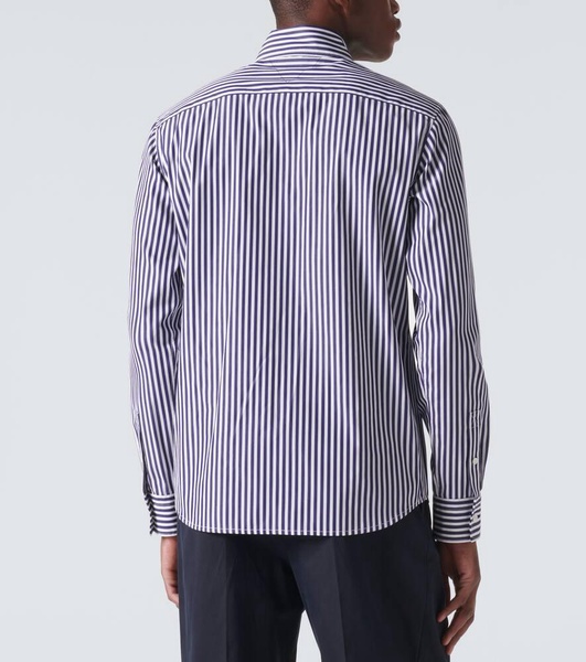Striped cotton poplin shirt