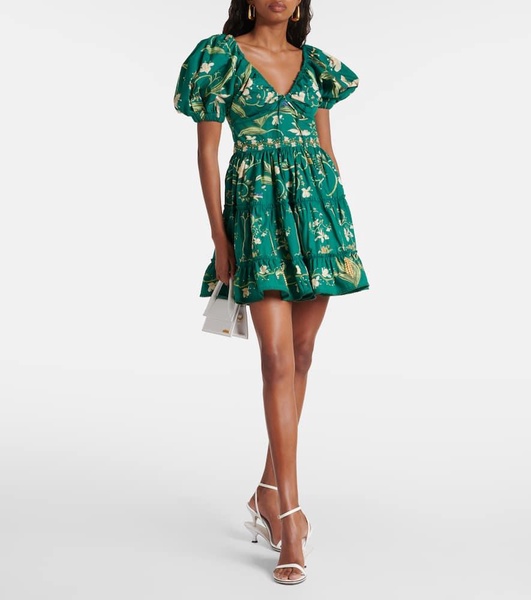 Manzanilla Esmeralda cotton minidress