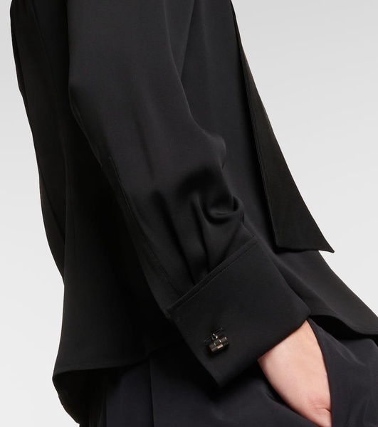 Paraggi tie-neck silk blouse
