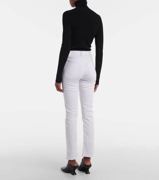 Mari high-rise cropped flared jeans