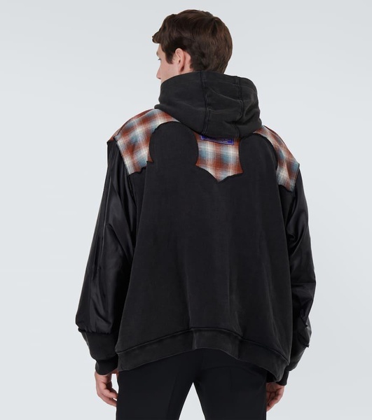 x Pendleton checked cotton hoodie