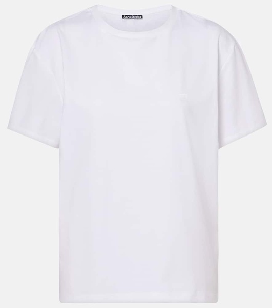 Face cotton-blend jersey T-shirt