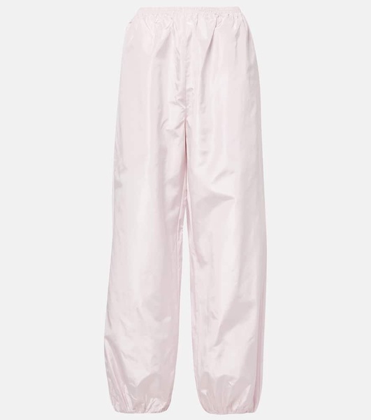Balloon silk wide-leg pants