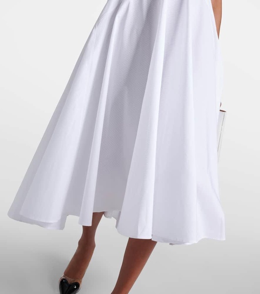 Cotton poplin midi dress