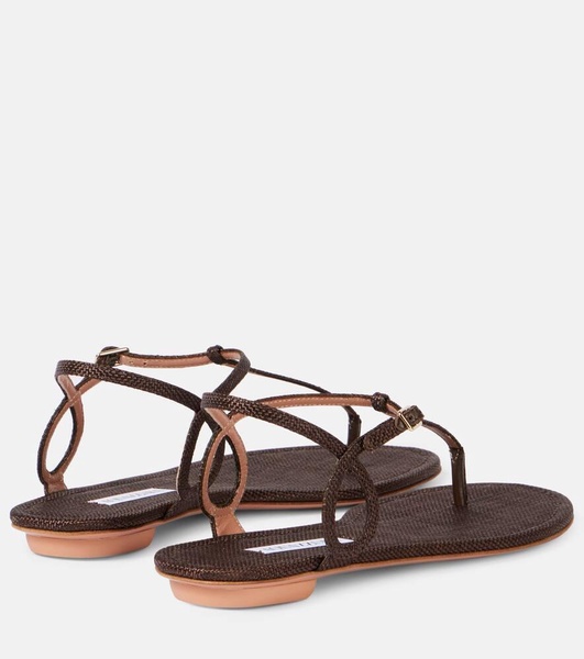 Almost Bare raffia-effect sandals