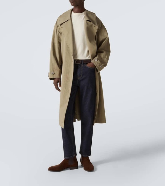 Mid-rise straight jeans