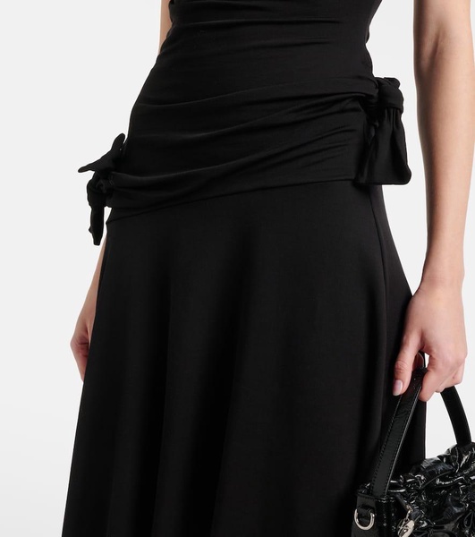Enouk asymmetric draped midi dress