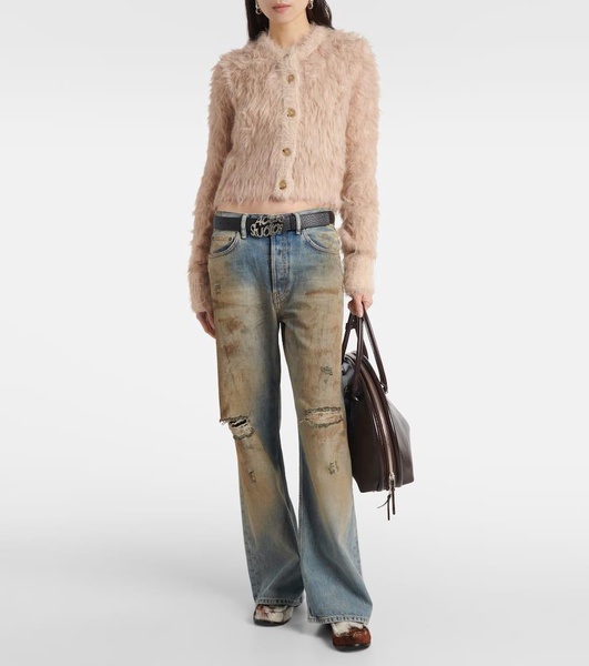 Faux fur cardigan