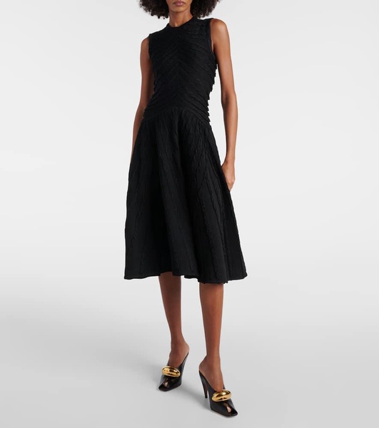 Gathered midi dress