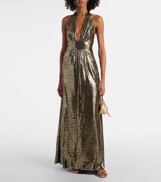 Ivy leopard-print open-back maxi dress