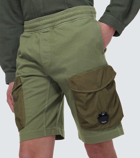Cotton jersey cargo shorts