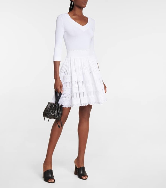 Crinoline pleated miniskirt
