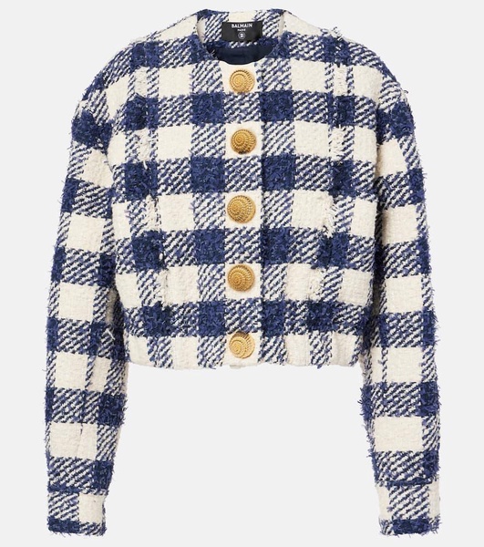 Checked tweed jacket