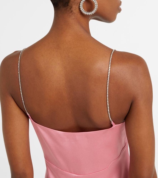 Envers embellished satin midi dress
