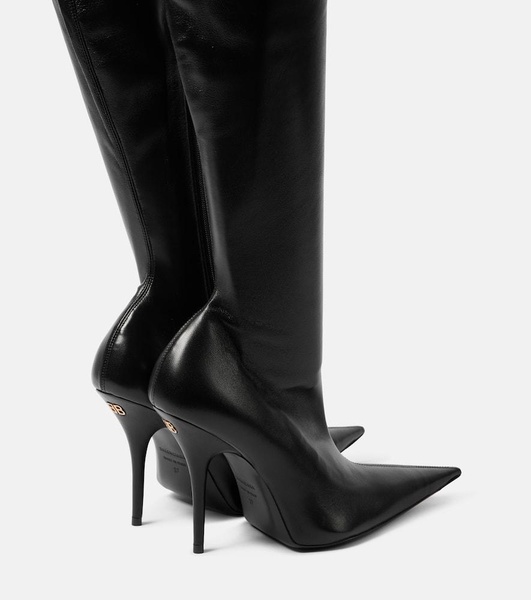 Avenue leather over-the-knee boots