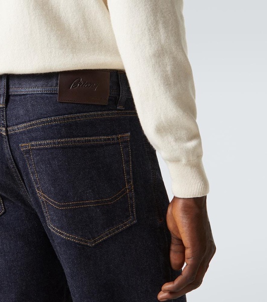 Mid-rise straight jeans